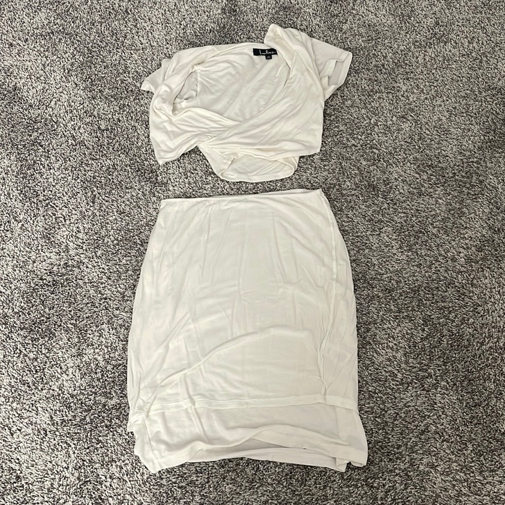 Lulus white 2 piece dress